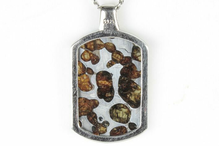 Sericho Pallasite Dog Tag Meteorite Pendant - Kenya #309304